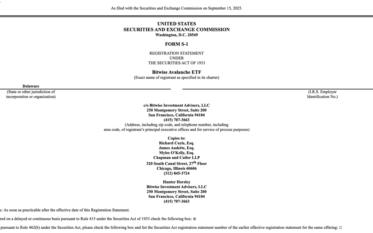 Đơn S1 thành lập AVAX ETF.webp