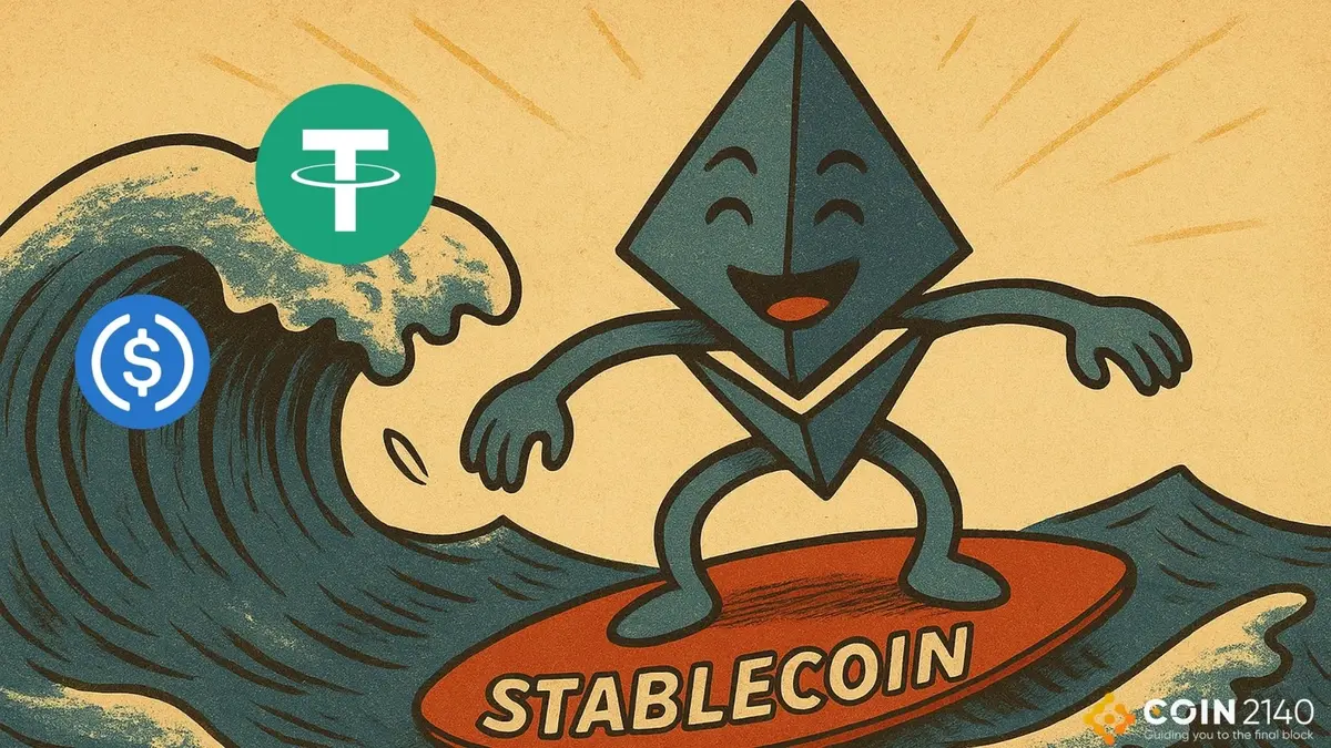 Stablecoin trên Ethereum đạt kỷ lục