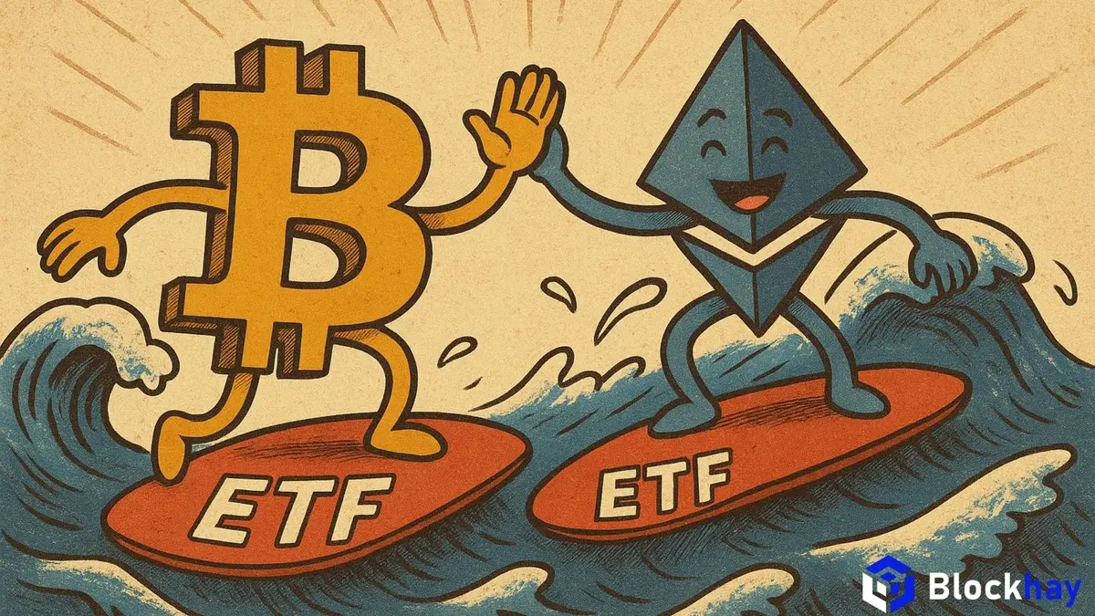 Bitcoin và Ethereum ETF hút hơn 1 tỷ USD: Dòng tiền tổ chức quay lại thị trường