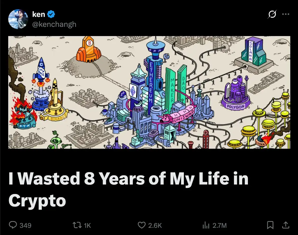 "Tôi đã lãng phí 8 năm với crypto": Lời chia tay lan truyền khắp châu Á của một người xây dựng