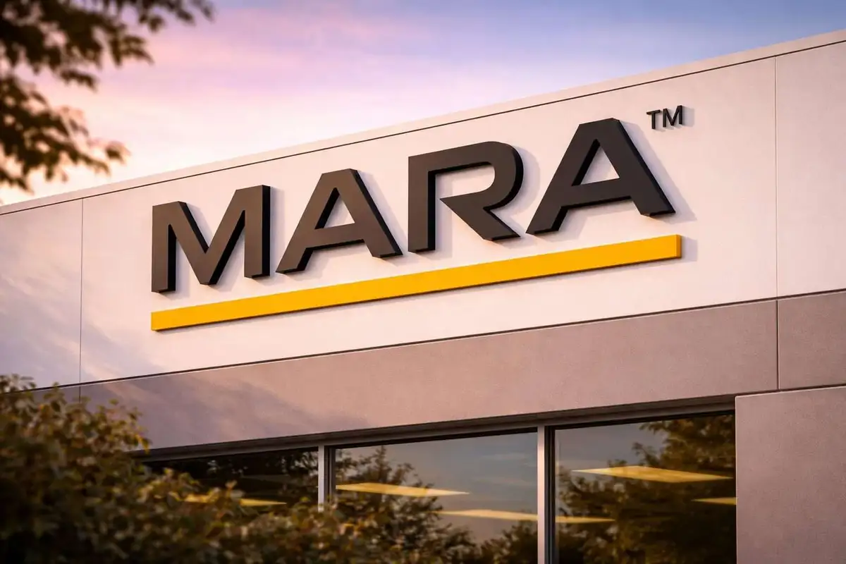 bitcoin-nằm-cạnh-biểu-tượng-của-công-ty-mara-holdings-blockhay