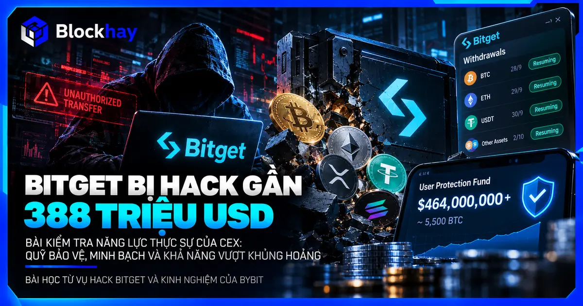 Từ vụ hack 388 triệu USD của Bitget , điều gì tạo nên giá trị thực sự của một sàn CEX đối với người dùng?